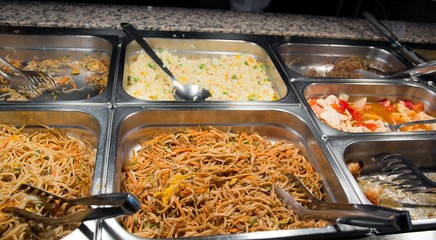 buffet of spaghetti and rice in the Chinese restaurant © ChiccoDodiFC