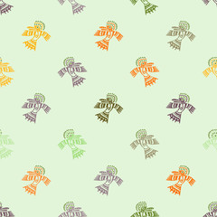 Seamless background with American Indians relics dingbats