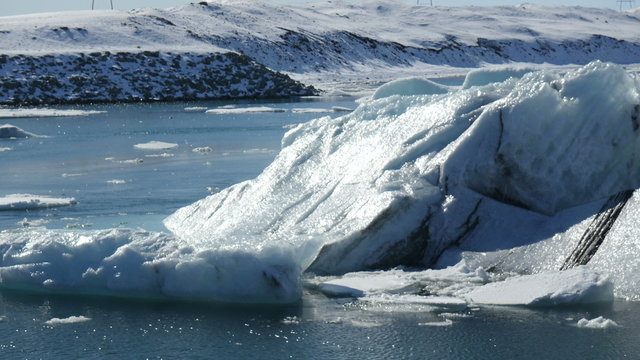 4K Time lapse Iceberg close up Jökulsarlon
