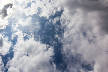 beautiful sky with white clouds background