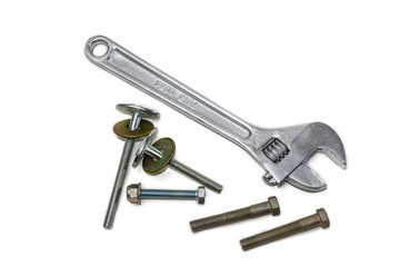 Adjustable wrench and bolts