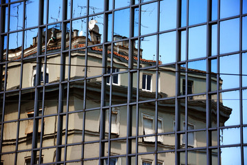 Fototapeta premium old in new, reflection