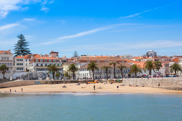 Cascais beach near Lisbon in Portugal - obrazy, fototapety, plakaty
