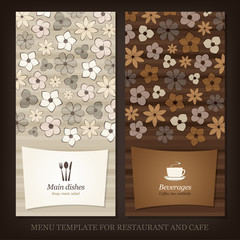 Menu template for restaurant and cafe