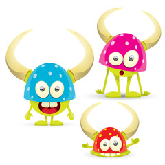 Green Cartoon cute monster