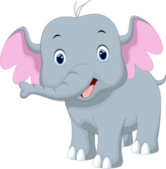 Obraz premium Cute baby elephant cartoon