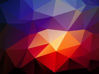 dark blue light red triangular background