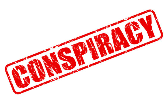 Conspiracy red stamp text