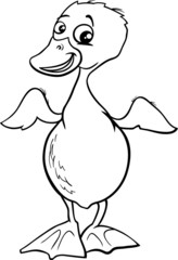 duckling cartoon coloring page