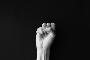 Fototapeta premium Dactil alphabet S