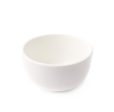 Small White Ceramic Bowl Isolated