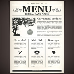 Restaurant menu design