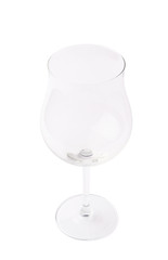 Empty wine glass isolated