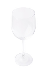 Empty wine glass isolated