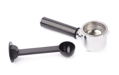 Espresso machine portafilter isolated