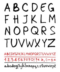 English handwriting alphabet