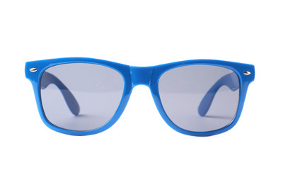 Dark plastic sunglasses isolated
