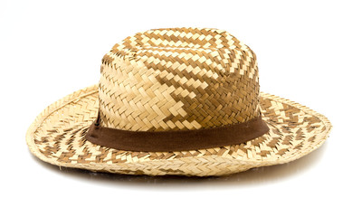 Straw hat isolated on a white background