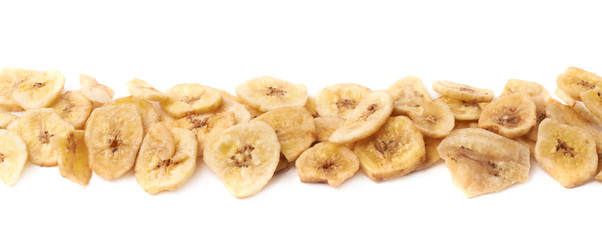 Line made of dried banana slices