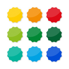 Button Set farbig gestreift – Störer