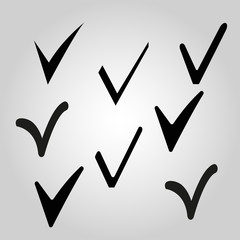 Vector black confirm icons set