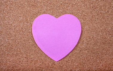 Heart Memo Paper on a Noticeboard