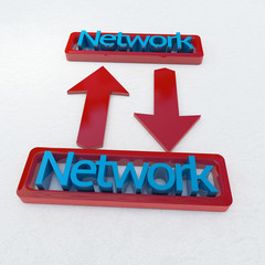 Network Konzept - 3d Render