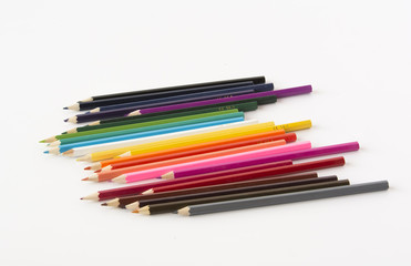 A set of color pencils
