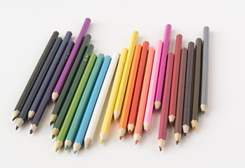 A set of color pencils