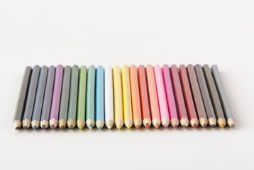 A set of color pencils