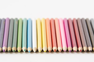 A set of color pencils