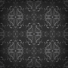 Dark wallpaper with seamless pattern, vector illustration