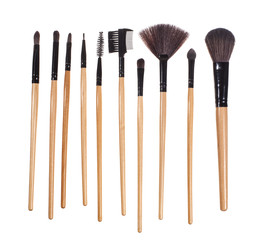 Make up brushes, isolated on white - Stock image