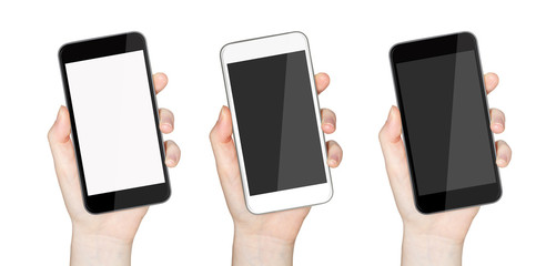 Hand with mobile phone