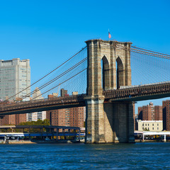 Obraz premium Lower Manhattan skyline view from Brooklyn