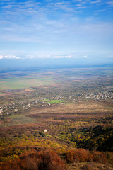 Fototapeta premium A view of Alazani valley in Georgia