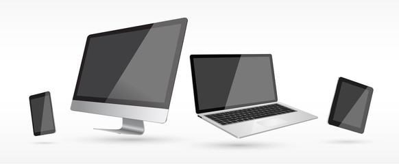 Modern digital tech device collection