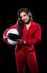 Young girl with helmet