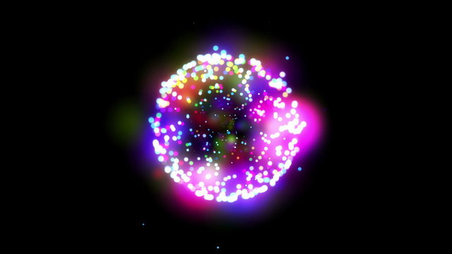 cell ball abstract particle 4k