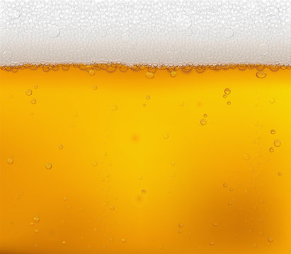 Beer bubbles close-up. Vector background.