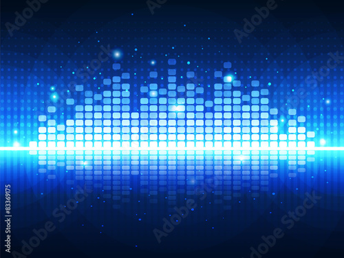  Blue Music Equalizer Vector background Stock image and 