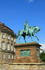 Equestrian statue of king Frederick VIII. Copenhagen, Denmark