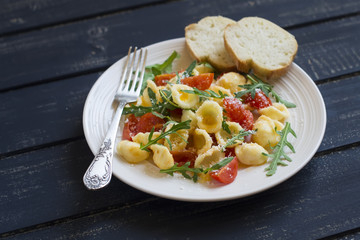 orecchiette with tomatoes and cheese