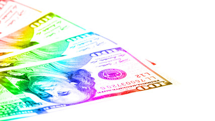 Background of dollars bills