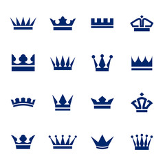 Set of icons crowns