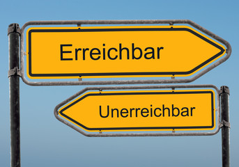 Strassenschild 39 - Erreichbar