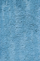 Blue decorative relief plaster on wall