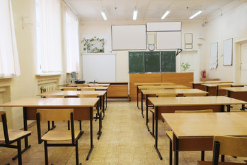 Fototapeta na wymiar Interior of an empty school class