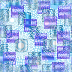 Obraz premium Modern abstract background with striped square in purple - green