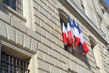 Drapeau Français sur façade